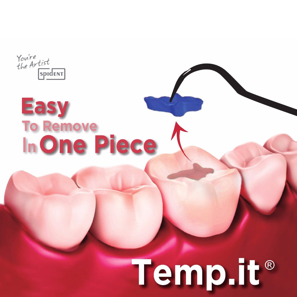 Dental Temporary Filling Light Curing Resin Korean Spident Temp It 3gx3syring/Pack