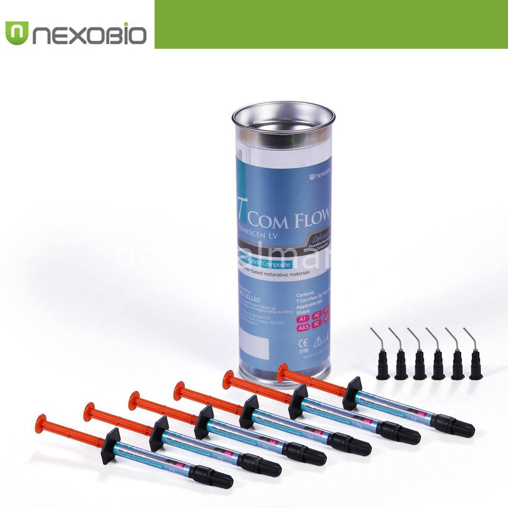 Dental Flowable Light Curing Nano Composite Resin Korean Nexobio 2gx6pcs/Box