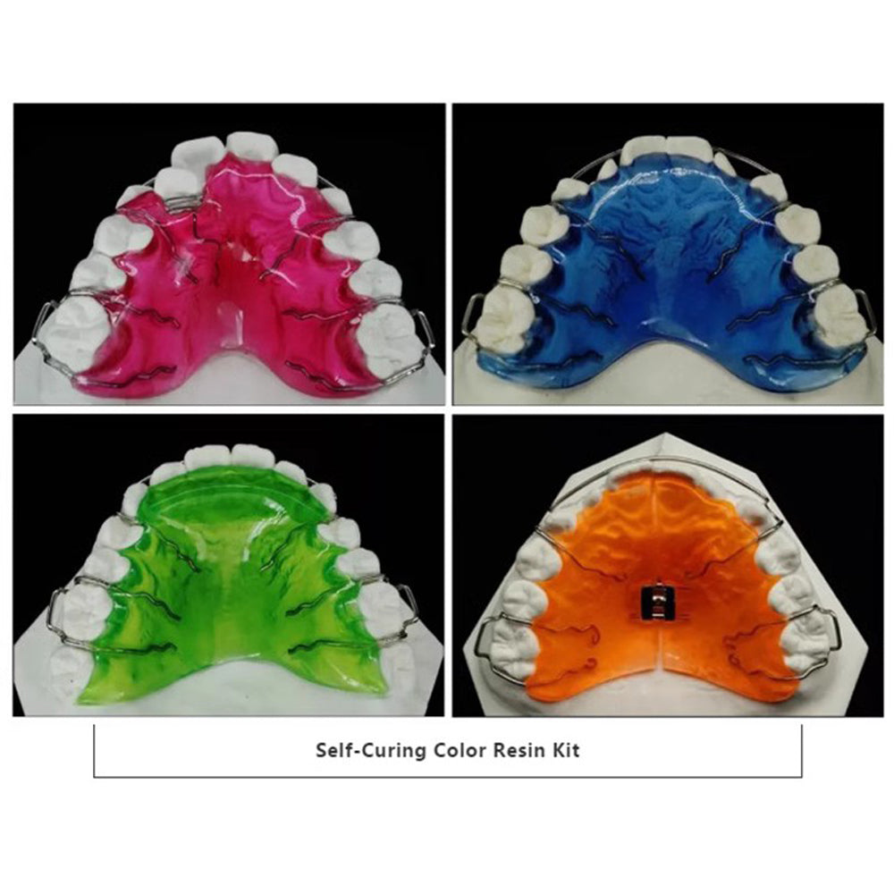 Dental Denture Base Material Self Curing Color Resin Kit Acrylic Artificial Orthodontic Appliances