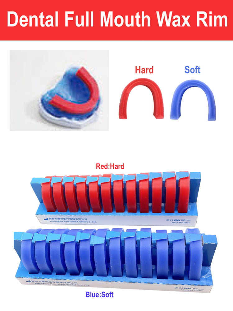 Dental Wax Rim Occlusal Model Base Plate Wax U Shape Hard and Soft Denture Casting Bite Block Cotisen