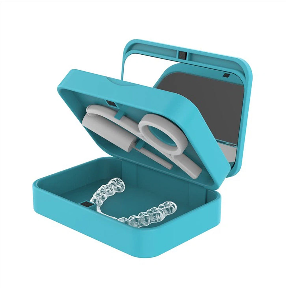 Orthodontic Retainer Box Case With Mirror Tools Appliances Aligner Clear Braces Container Storage Dental Tooth Denture Organizer