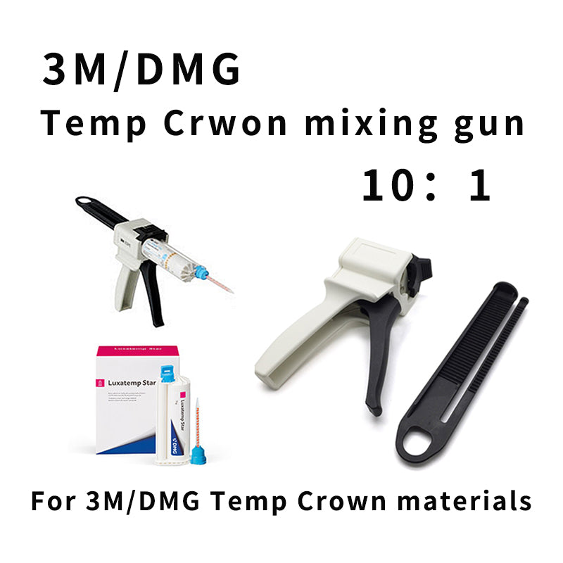 Dental Mixing Gun 10:1 or 4:1 for Protemp Luxatemp Temporary Crown Materials Dispenser