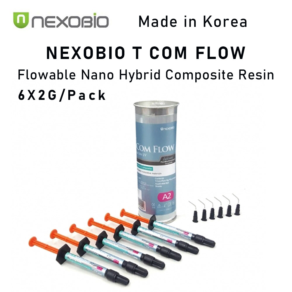 Dental Flowable Light Curing Nano Composite Resin Korean Nexobio 2gx6pcs/Box