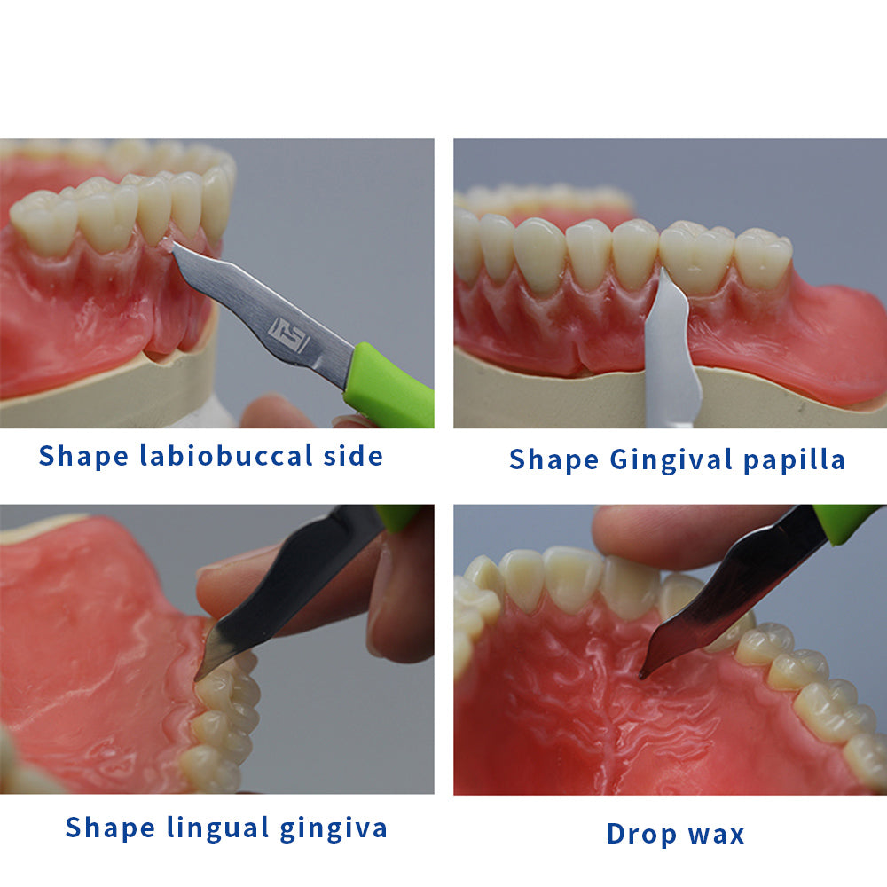 Dental Wax Knife Denture Base Carver Shaper Mold Trimming Dentistry Multifunctional Laboratory Technician Tools